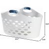 imageRubbermaid 15 Bushel Capacity Durable Versatile Flex N Carry Portable Flexible Laundry Basket With Convenient Carrying Handles White Organization and Storage for LaundryGarageHomeWide Basket