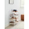 imageRubbermaid 3 Piece Storage Wire Stackable Cube Set Easy Assemble White for ClosetBookshelfToys MultiUse Home OrganizerShoe Shelf