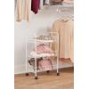 imageRubbermaid 3 Piece Storage Wire Stackable Cube Set Easy Assemble White for ClosetBookshelfToys MultiUse Home OrganizerStorage Cart
