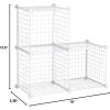 imageRubbermaid 3 Piece Storage Wire Stackable Cube Set Easy Assemble White for ClosetBookshelfToys MultiUse Home OrganizerStorage Cubes