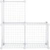 imageRubbermaid 3 Piece Storage Wire Stackable Cube Set Easy Assemble White for ClosetBookshelfToys MultiUse Home OrganizerStorage Cubes