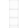 imageRubbermaid 3 Piece Storage Wire Stackable Cube Set Easy Assemble White for ClosetBookshelfToys MultiUse Home OrganizerStorage Cubes