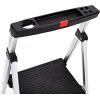 imageRubbermaid 3Step Ladder Aluminum Lightweight Folding Step Stool with Project Tray Silver Tested to US Safety Standards No Assembly Required2Step