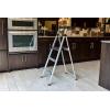 imageRubbermaid 3Step Ladder Aluminum Lightweight Folding Step Stool with Project Tray Silver Tested to US Safety Standards No Assembly Required3Step