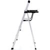 imageRubbermaid 3Step Ladder Aluminum Lightweight Folding Step Stool with Project Tray Silver Tested to US Safety Standards No Assembly Required3Step w Oversized Project Tray
