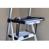 imageRubbermaid 3Step Ladder Aluminum Lightweight Folding Step Stool with Project Tray Silver Tested to US Safety Standards No Assembly Required3Step w Oversized Project Tray