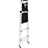 imageRubbermaid 3Step Ladder Aluminum Lightweight Folding Step Stool with Project Tray Silver Tested to US Safety Standards No Assembly Required3Step w Project Tray