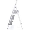 imageRubbermaid 3Step Steel Ladder with Project Tray Folding Step Stool with Hand Grip and NonSlip Feet White Tested to ANSI US Safety Standards No Assembly Required Amazon Exclusive3Step