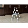 imageRubbermaid 3Step Steel Ladder with Project Tray Folding Step Stool with Hand Grip and NonSlip Feet White Tested to ANSI US Safety Standards No Assembly Required Amazon Exclusive1Step