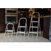 imageRubbermaid 3Step Steel Ladder with Project Tray Folding Step Stool with Hand Grip and NonSlip Feet White Tested to ANSI US Safety Standards No Assembly Required Amazon Exclusive1Step