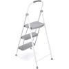 imageRubbermaid 3Step Steel Ladder with Project Tray Folding Step Stool with Hand Grip and NonSlip Feet White Tested to ANSI US Safety Standards No Assembly Required Amazon Exclusive3Step