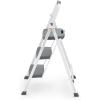 imageRubbermaid 3Step Steel LadderFolding Step Stool with Hand Grip and NonSlip Feet Silver Tested to ANSI US Safety Standards No Assembly RequiredWhite Finish