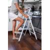 imageRubbermaid 3Step Steel LadderFolding Step Stool with Hand Grip and NonSlip Feet Silver Tested to ANSI US Safety Standards No Assembly RequiredWhite Finish
