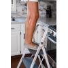 imageRubbermaid 3Step Steel LadderFolding Step Stool with Hand Grip and NonSlip Feet Silver Tested to ANSI US Safety Standards No Assembly RequiredWhite Finish