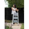 imageRubbermaid 3Step Steel LadderFolding Step Stool with Hand Grip and NonSlip Feet Silver Tested to ANSI US Safety Standards No Assembly RequiredWhite Finish