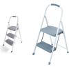 imageRubbermaid 3Step Steel LadderFolding Step Stool with Hand Grip and NonSlip Feet Silver Tested to ANSI US Safety Standards No Assembly RequiredWhite Finish