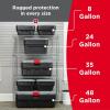 imageRubbermaid ActionPacker 48 Gal with 8 Gal Containers Nested Lockable Storage Bins Industrial Rugged Storage Container Bundle with Lids35 Gal Wheeled  1 Pack