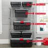 imageRubbermaid ActionPacker 48 Gal with 8 Gal Containers Nested Lockable Storage Bins Industrial Rugged Storage Container Bundle with Lids35 galPack of 1