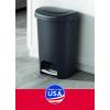 imageRubbermaid Classic 13 Gallon Premium StepOn Trash Can with Lid and StainlessSteel Pedal White Waste Bin for KitchenBlack