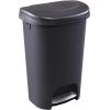 imageRubbermaid Classic 13 Gallon Premium StepOn Trash Can with Lid and StainlessSteel Pedal White Waste Bin for KitchenBlack