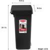 imageRubbermaid Classic 13 Gallon Premium StepOn Trash Can with Lid and StainlessSteel Pedal White Waste Bin for KitchenBlack