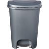 imageRubbermaid Classic 13 Gallon Premium StepOn Trash Can with Lid and StainlessSteel Pedal White Waste Bin for KitchenGunmetal Blue