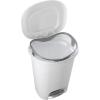 imageRubbermaid Classic 13 Gallon Premium StepOn Trash Can with Lid and StainlessSteel Pedal White Waste Bin for KitchenWhite