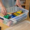 imageRubbermaid Cleverstore 6 Qt Clear Storage Bins with Lids 12Pack Stackable BPAFree Made in USA16 Qt  6 Pack