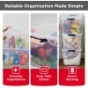 imageRubbermaid Cleverstore 6 Qt Clear Storage Bins with Lids 12Pack Stackable BPAFree Made in USA32 Qt  6 Pack
