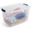 imageRubbermaid Cleverstore 6 Qt Clear Storage Bins with Lids 12Pack Stackable BPAFree Made in USA32 Qt  6 Pack