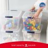 imageRubbermaid Cleverstore 6 Qt Clear Storage Bins with Lids 12Pack Stackable BPAFree Made in USA32 Qt  6 Pack