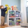 imageRubbermaid Cleverstore 6 Qt Clear Storage Bins with Lids 12Pack Stackable BPAFree Made in USAVariety  16 Pack