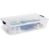imageRubbermaid Cleverstore 74 Qt Clear Storage Bins with Lids 4Pack Stackable BPAFree Made in USA42 Qt  4 Pack