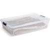 imageRubbermaid Cleverstore 74 Qt Clear Storage Bins with Lids 4Pack Stackable BPAFree Made in USA42 Qt  4 Pack