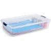 imageRubbermaid Cleverstore 74 Qt Clear Storage Bins with Lids 4Pack Stackable BPAFree Made in USA42 Qt  4 Pack