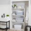 imageRubbermaid Cleverstore 74 Qt Clear Storage Bins with Lids 4Pack Stackable BPAFree Made in USA71 Qt  4 Pack