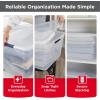 imageRubbermaid Cleverstore 74 Qt Clear Storage Bins with Lids 4Pack Stackable BPAFree Made in USA71 Qt  4 Pack