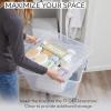 imageRubbermaid Cleverstore 74 Qt Clear Storage Bins with Lids 4Pack Stackable BPAFree Made in USA74 Qt  4 Pack w Trays