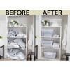 imageRubbermaid Cleverstore 74 Qt Clear Storage Bins with Lids 4Pack Stackable BPAFree Made in USA74 Qt  4 Pack w Trays