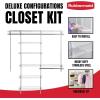 imageRubbermaid Configurations Deluxe Custom Closet Kit 36 Ft Adjustable Metal Wire Shelving White Finish Expandable Organization System Hardware Included for Home ClosetPantryLaundryMudroomWhite