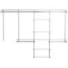 imageRubbermaid Configurations Deluxe Custom Closet Kit 36 Ft Adjustable Metal Wire Shelving White Finish Expandable Organization System Hardware Included for Home ClosetPantryLaundryMudroomTitanium
