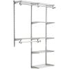 imageRubbermaid Configurations Deluxe Custom Closet Kit 36 Ft Adjustable Metal Wire Shelving White Finish Expandable Organization System Hardware Included for Home ClosetPantryLaundryMudroomTitanium