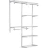 imageRubbermaid Configurations Deluxe Custom Closet Kit 36 Ft Adjustable Metal Wire Shelving White Finish Expandable Organization System Hardware Included for Home ClosetPantryLaundryMudroomWhite