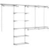 imageRubbermaid Configurations Deluxe Custom Closet Kit 36 Ft Adjustable Metal Wire Shelving White Finish Expandable Organization System Hardware Included for Home ClosetPantryLaundryMudroomTitanium