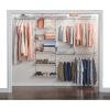 imageRubbermaid Configurations Deluxe Custom Closet Kit 36 Ft Adjustable Metal Wire Shelving White Finish Expandable Organization System Hardware Included for Home ClosetPantryLaundryMudroomWhite