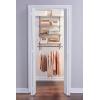 imageRubbermaid Configurations Deluxe Custom Closet Kit 36 Ft Adjustable Metal Wire Shelving White Finish Expandable Organization System Hardware Included for Home ClosetPantryLaundryMudroomTitanium