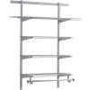 imageRubbermaid Configurations Deluxe Custom Closet Kit 36 Ft Adjustable Metal Wire Shelving White Finish Expandable Organization System Hardware Included for Home ClosetPantryLaundryMudroomTitanium