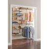 imageRubbermaid Configurations Deluxe Custom Closet Kit 36 Ft Adjustable Metal Wire Shelving White Finish Expandable Organization System Hardware Included for Home ClosetPantryLaundryMudroomTitanium