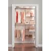 imageRubbermaid Configurations Deluxe Custom Closet Kit 36 Ft Adjustable Metal Wire Shelving White Finish Expandable Organization System Hardware Included for Home ClosetPantryLaundryMudroomTitanium