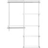 imageRubbermaid Configurations Deluxe Custom Closet Kit 36 Ft Adjustable Metal Wire Shelving White Finish Expandable Organization System Hardware Included for Home ClosetPantryLaundryMudroomWhite